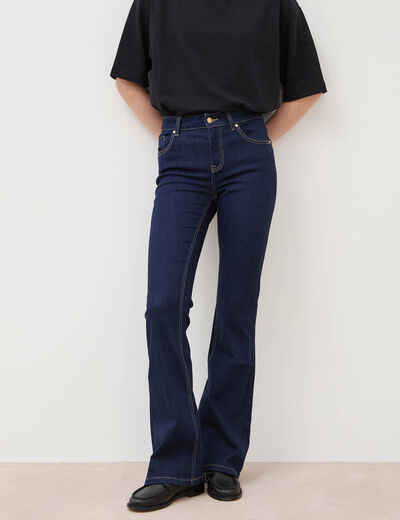 Jeans bootcut denim brut rinse femme