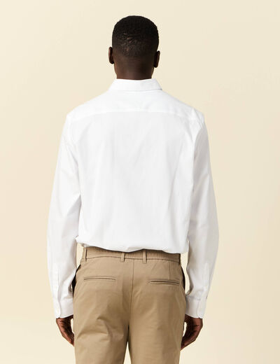 Chemise manches longues blanc homme