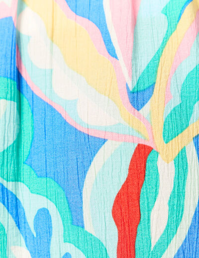 Jupe longue évasée multicolore femme
