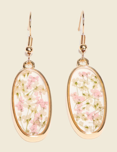 Boucles d'oreilles pendantes couleur or femme