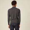 Gilet manches longues zippé gris foncé homme