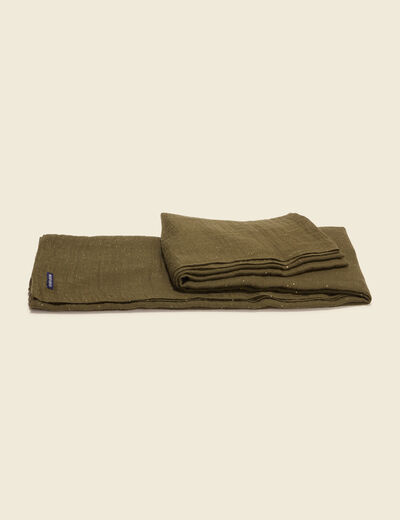 Foulard vert kaki femme