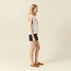 T-shirt sans manches ivoire femme