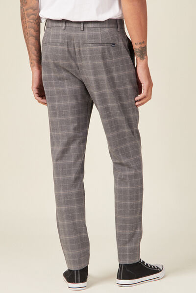 Pantalon chino tapered gris foncé homme