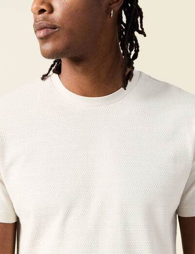 T-shirt manches courtes beige homme