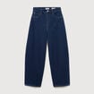 Jeans loose en coton denim brut clean femme