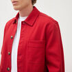 Surchemise droite en coton rouge fonc&eacute; homme