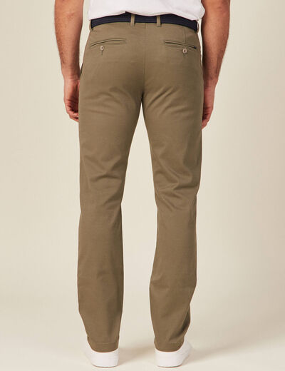 Pantalon chino straight vert kaki homme
