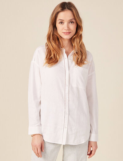 Chemise éco-responsable blanc femme