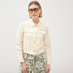 Veste courte boutonn&eacute;e ecru femme