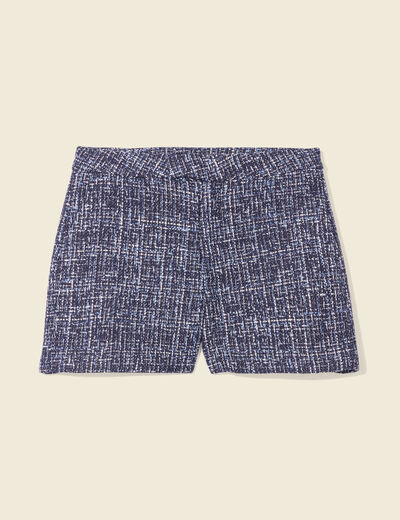 Short droit 2 poches bleu marine femme
