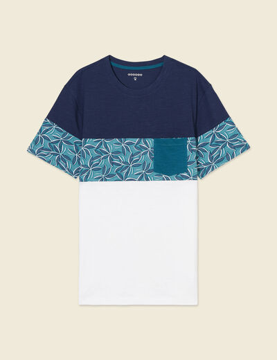 T-shirt manches courtes bleu homme