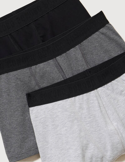 Lot de 3 boxers gris clair homme
