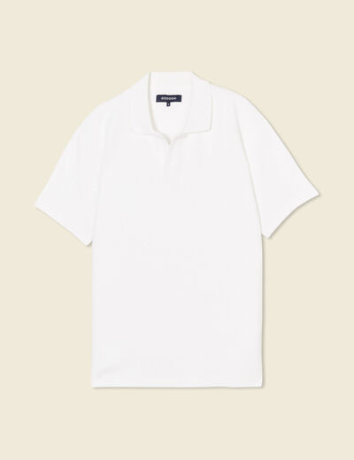 Polo manches courtes ecru homme