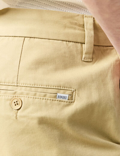 Chino coupe straight beige homme