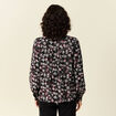 Chemise manches longues fluide noir femme