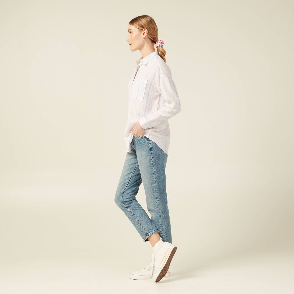 Chemise éco-responsable blanc femme