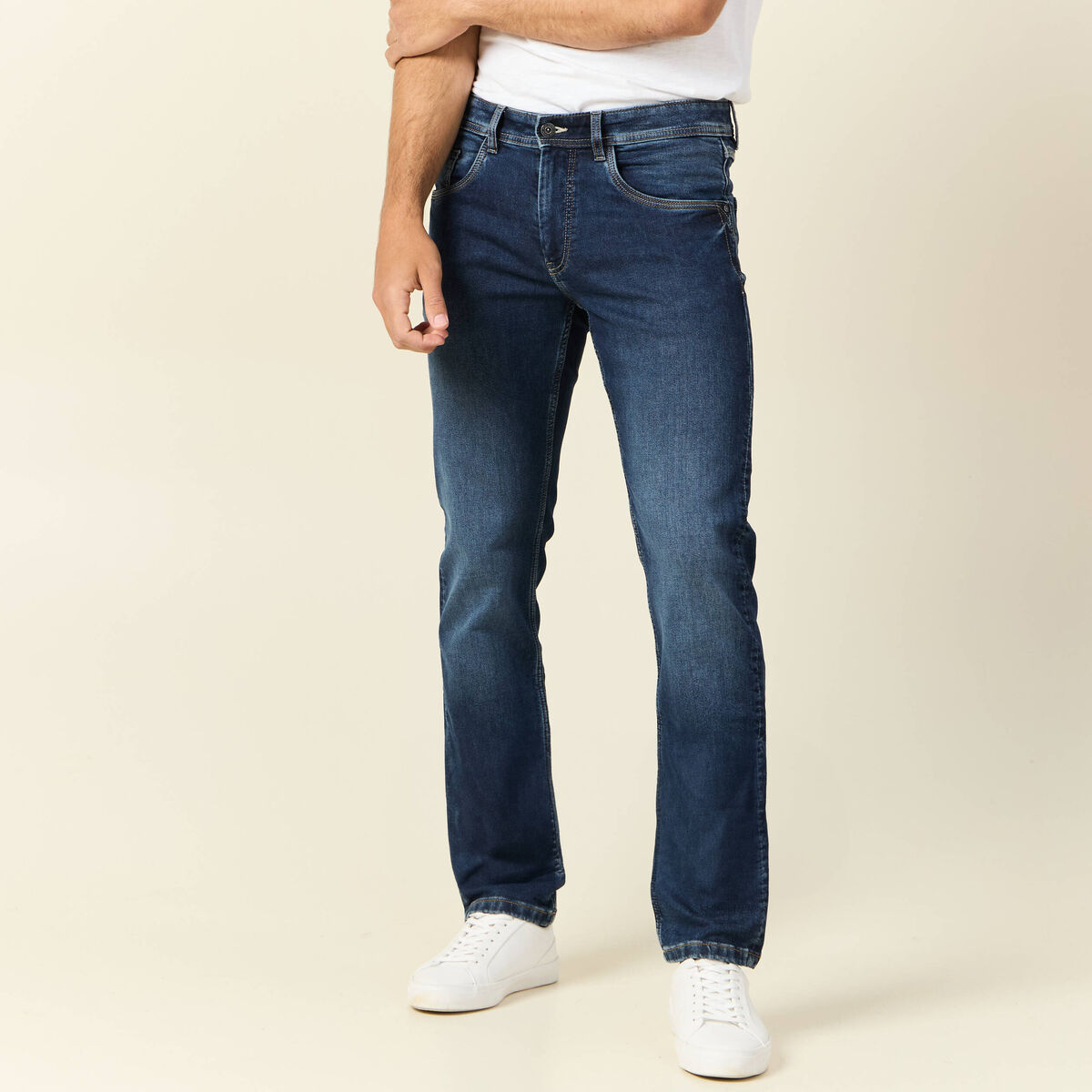 Jeans straight homme denim brut homme