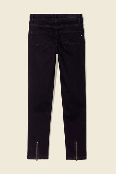 Jeans slim éco-responsable denim noir femme