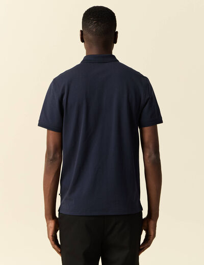 Polo manches courtes bleu marine homme