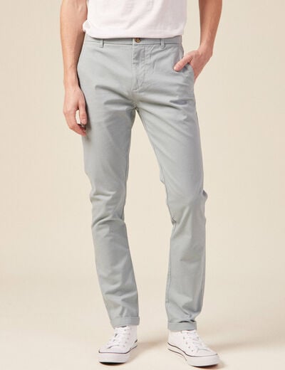Pantalon chino longueur 32 bleu gris homme