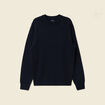 Pull col rond bleu marine homme