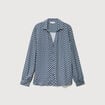 Blouse manches longues bleu marine femme