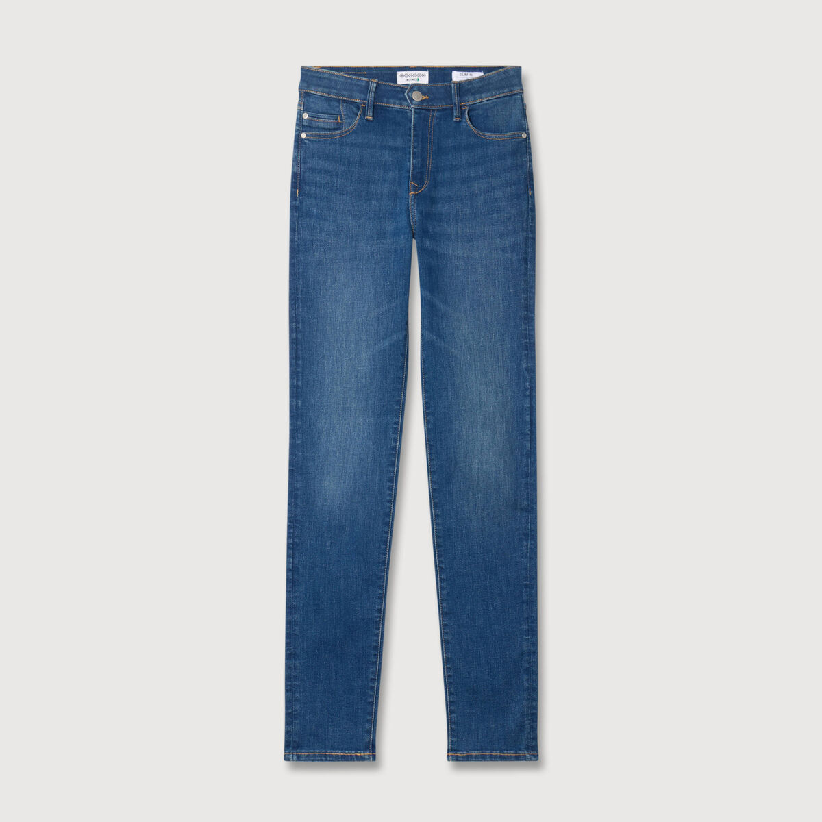 Jeans slim taille haute denim stone femme
