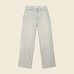 Jeans baggy bleu ciel femme