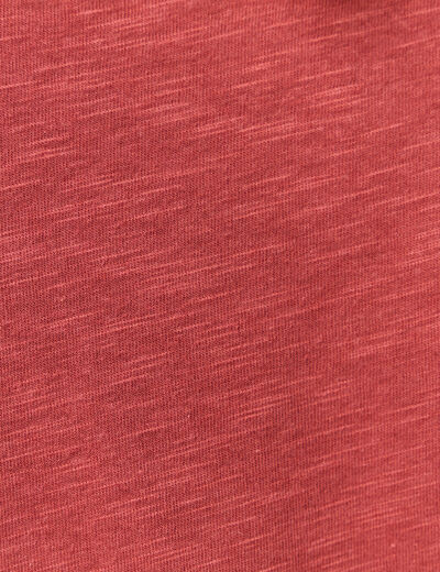 T-shirt manches courtes rouge foncé femme