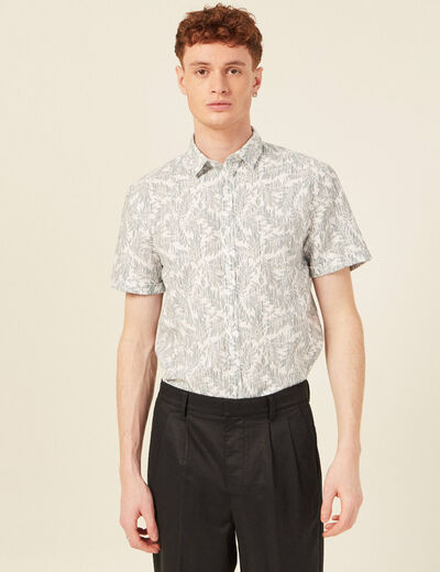 Chemise manches courtes vert homme