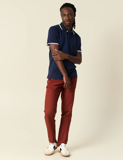Polo éco-responsable bleu marine homme