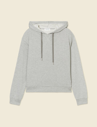 Sweat à capuche gris femme
