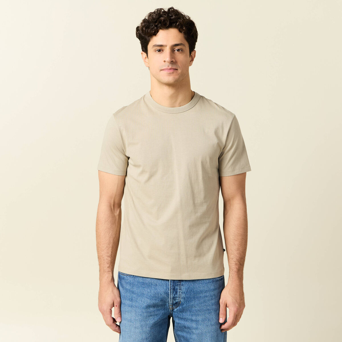 T-shirt éco-responsable beige homme