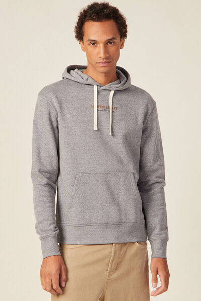 Sweat manches longues gris foncé homme
