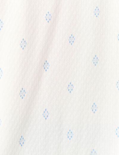 Blouse manches courtes bleu ciel femme