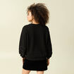 Sweat col rond manches longues noir femme