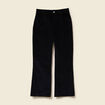 Pantalon bootcut cropped taille haute noir femme
