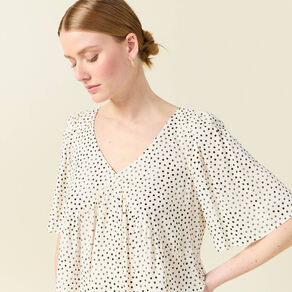 Blouse manches courtes blanc femme