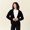 Gilet manches longues noir femme