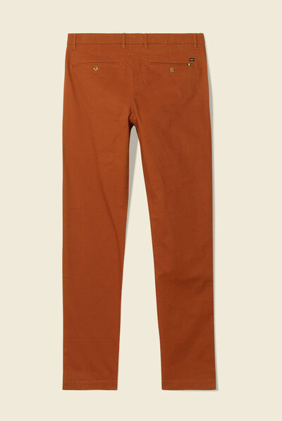 Pantalon slim Instinct chino orange foncé homme