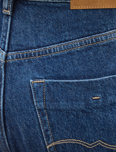 Jeans mom 7/8&egrave;me bleu clair femme