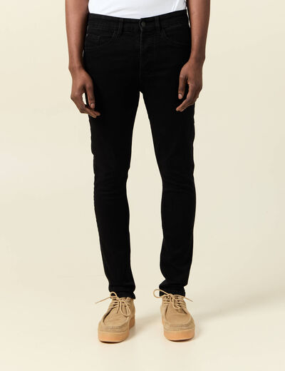 Jeans skinny tapered denim noir homme