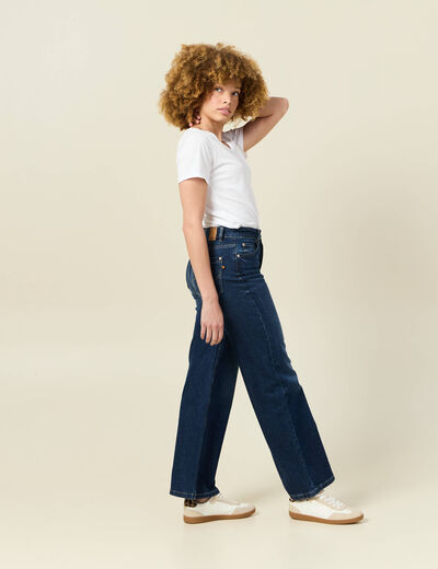 Jeans large éco-responsable denim brut femme