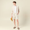 Bermuda droite à coulisse beige homme