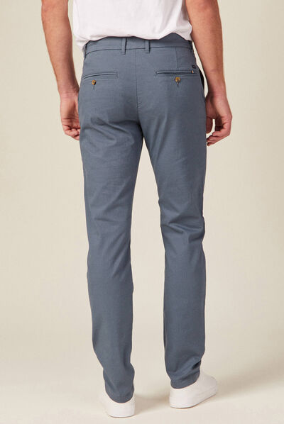 Pantalon slim Instinct chino bleu gris homme
