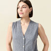 Gilet sans manches gris clair femme