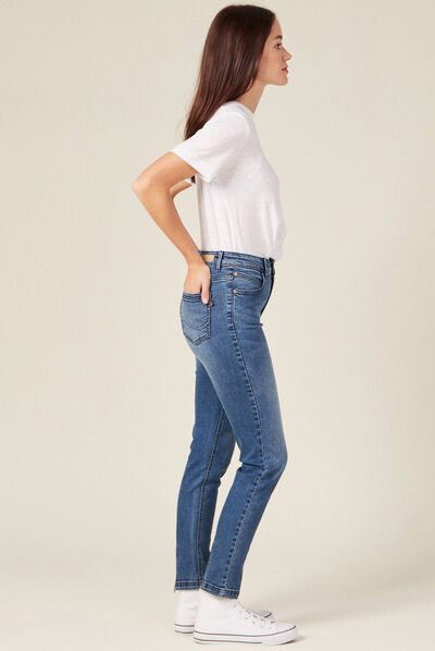 Jeans slim éco-responsable denim stone femme