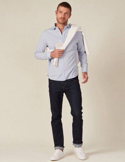 Chemise éco-responsable bleu clair homme