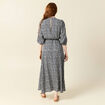 Robe longue trapèze bleu femme